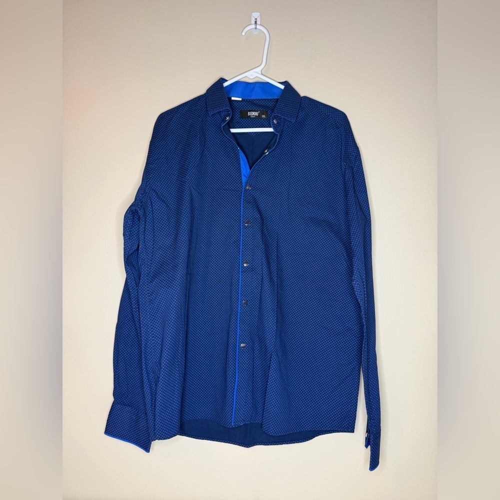 Men's Classic Blue Button Down Shirt
